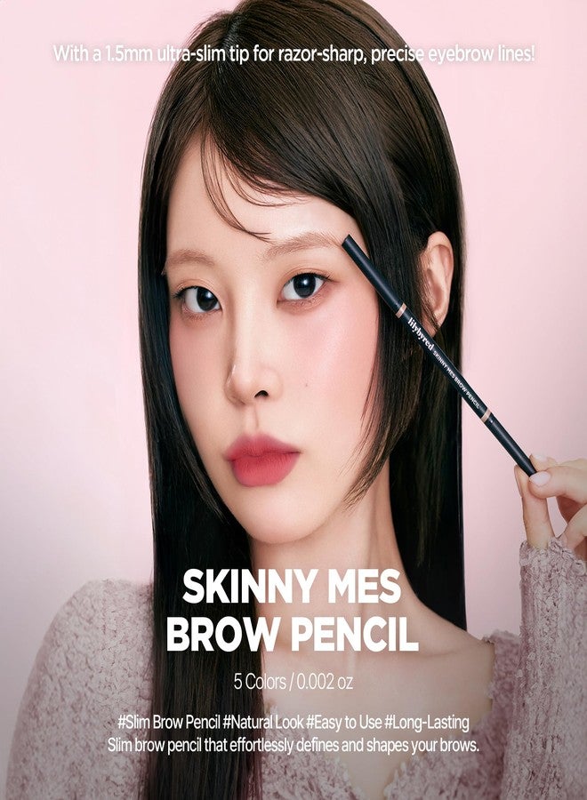 lilybyred Skinny Mes Brow Pencil | Korean 1.5mm Ultra-Slim Tip Eyebrow Pencil, Natural Hard Formula, Fine Hair-Like Strokes, Oil-Control, Sweat-Resistant, Long-Lasting, 0.005 oz. (02 Medium Brown) - Image 2
